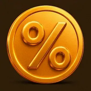 Gold percent coin — Uptown Pokies
