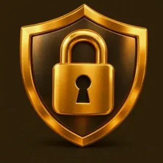 Shield with padlock — Uptown Pokies