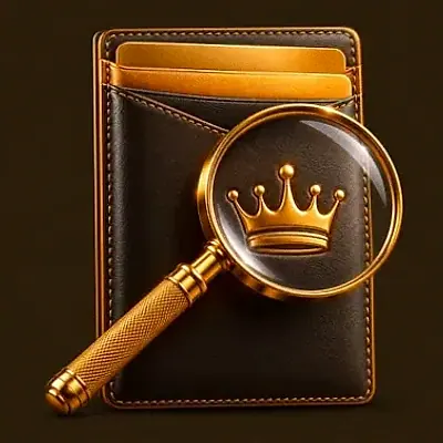 Wallet and magnifier — Uptown Pokies