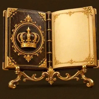 Ornate open book — Uptown Pokies