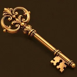 Ornate antique key — Uptown Pokies