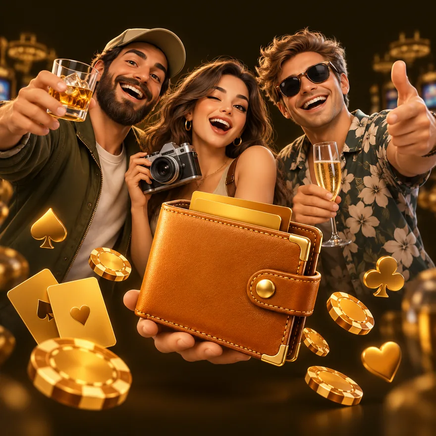 Leather wallet — Uptown Pokies